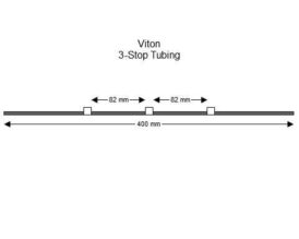 Flared Viton 3-Stop Tubing, White-White-White 12 Pack