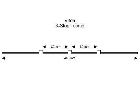 Flared Viton 3-Stop Tubing, White-White-White 12 Pack