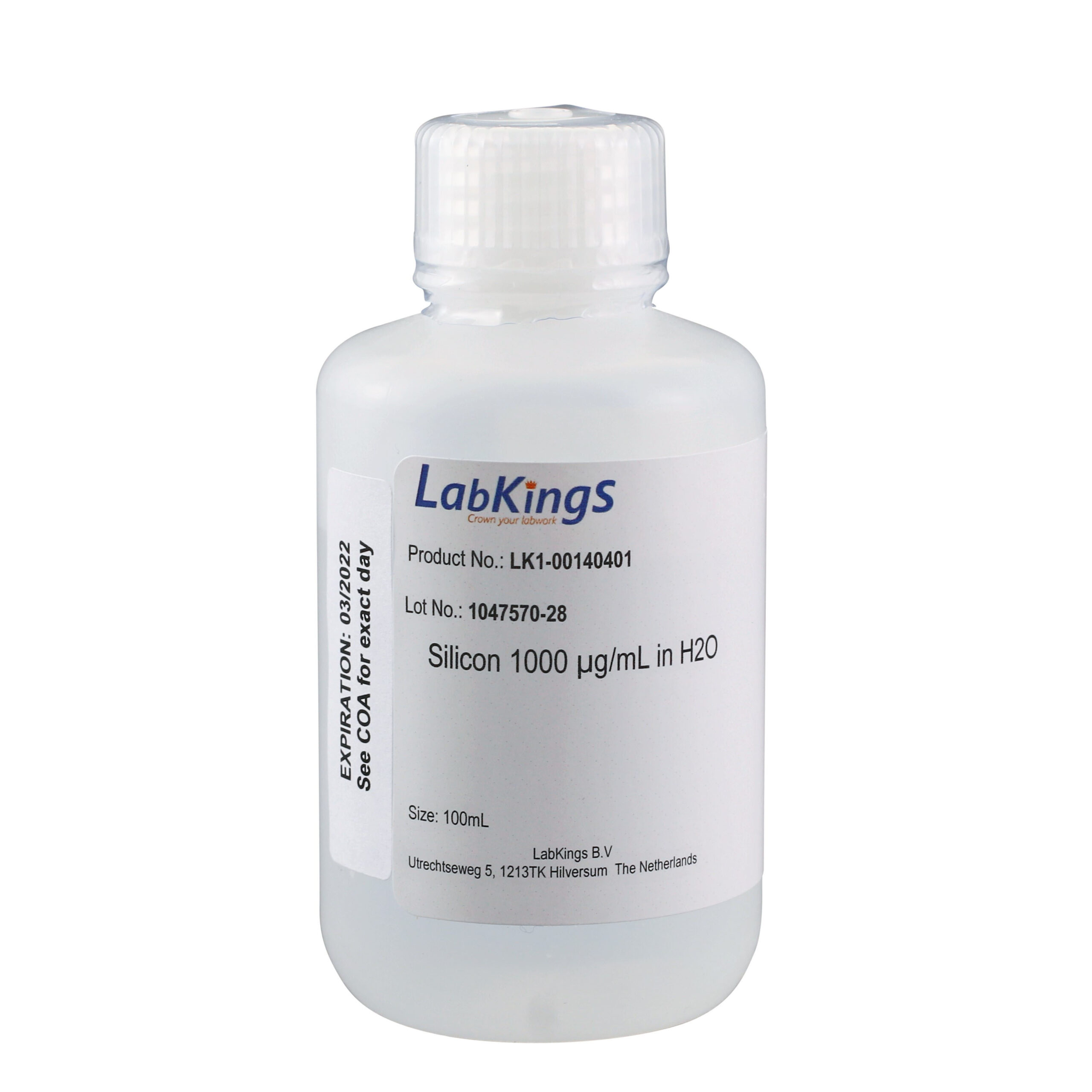 Silicon 1,000 mg/L ± 0.3% (Na2SiO3), H2O, 100ml Silicon 1,000 mg/L ± 0.3% (Na2SiO3), H2O, 100ml