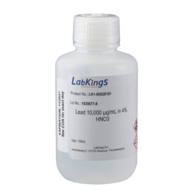 Lead 10,000 mg/L (Pb Metal), 4% HNO3, 250ml