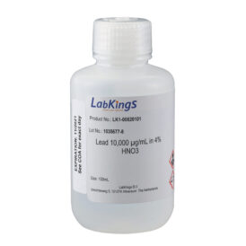Lead 10,000 mg/L (Pb Metal), 4% HNO3, 250ml