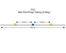 Yellow-Blue-Yellow, PVC, Mini Peri tubing, 12 Pack, Thermo equivalent 842312052411