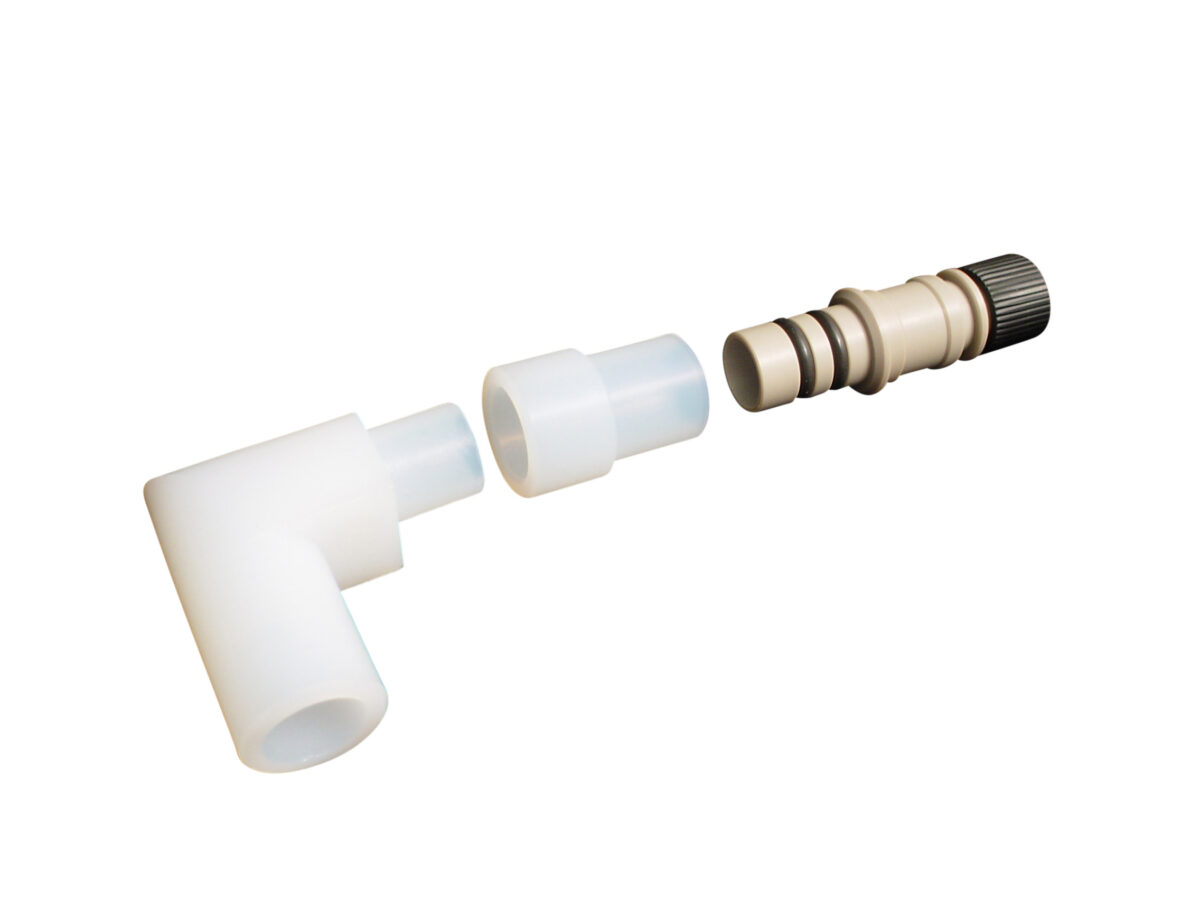 PFA Connector - Connects ESI PFA Spray chamber to PE Optima compatible